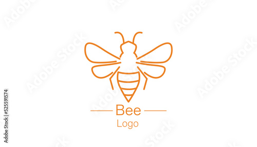 honey bee logo vector illustration 