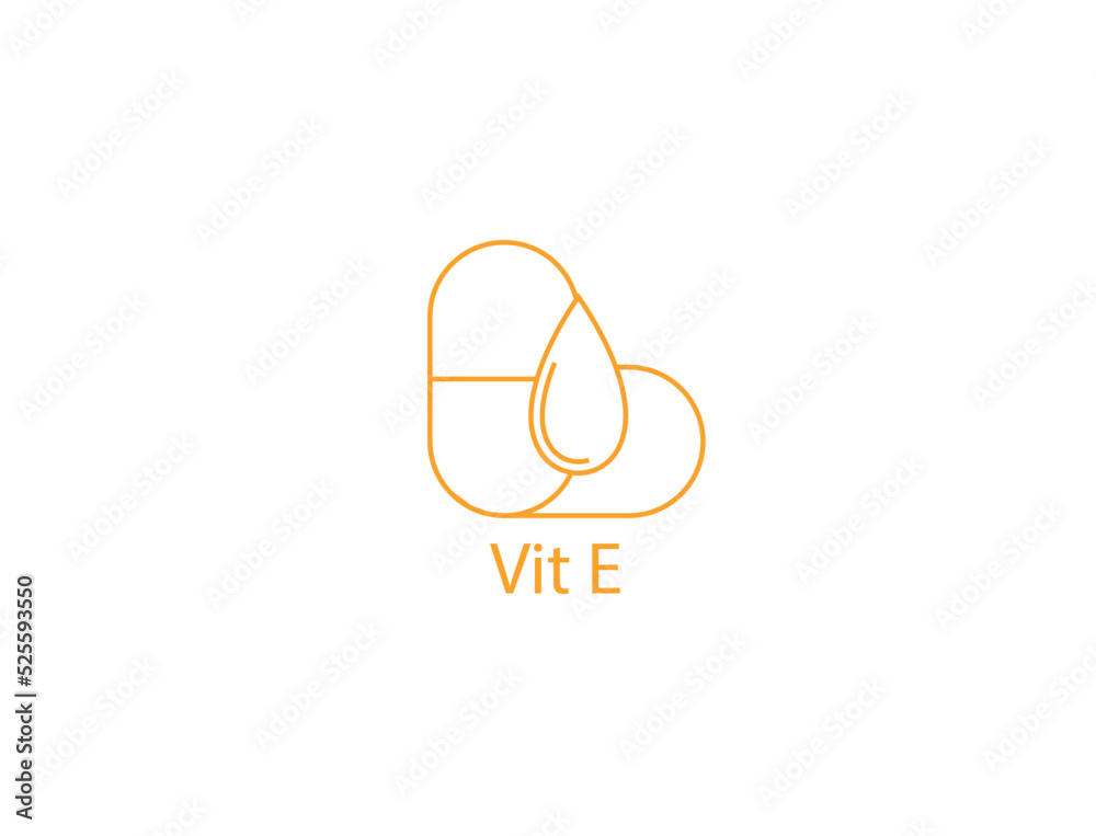 vitamin e icon vector illustration 