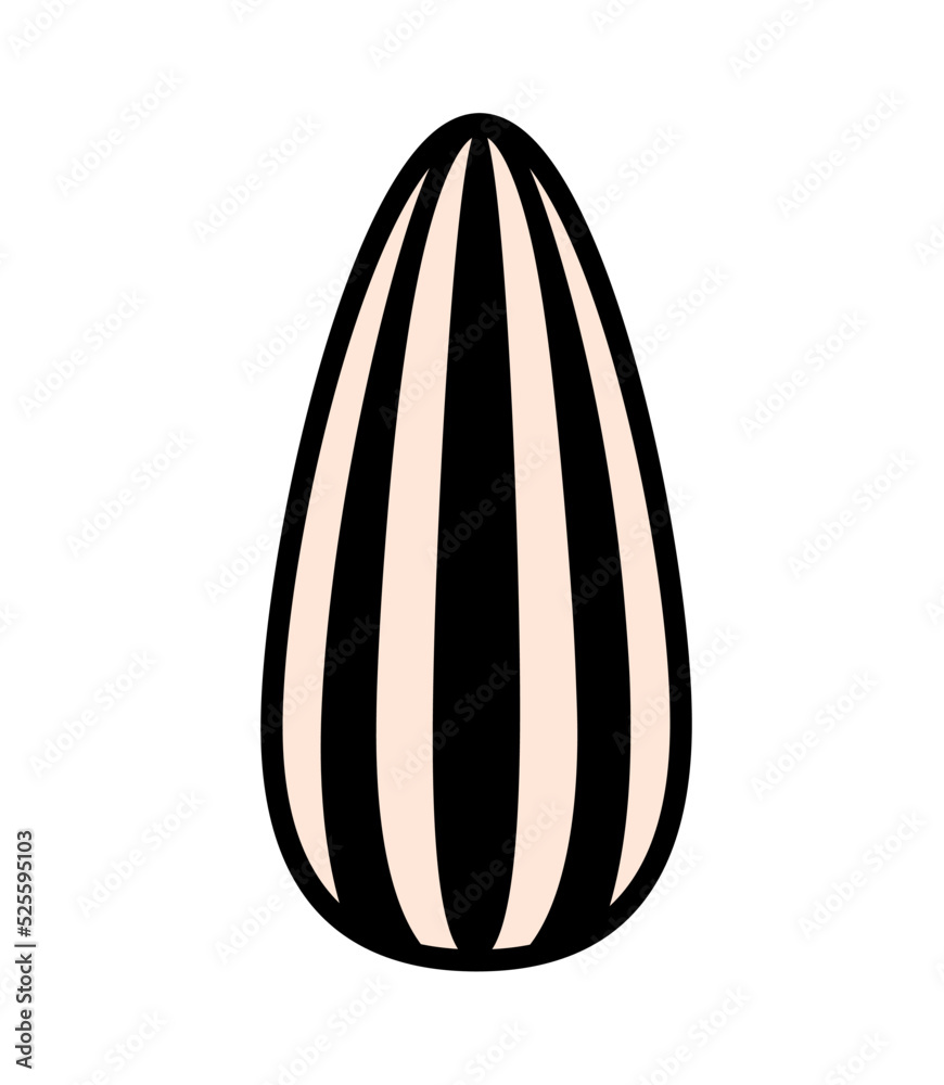 vector illustration. sunflower seeds. flat icon. web. one grain vector illustration. sunflower seeds. flat icon. web. one grain
