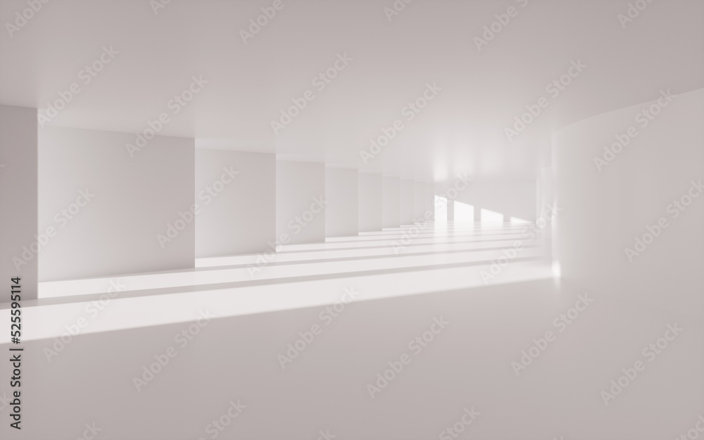 Fototapeta premium White empty architecture, 3d rendering.