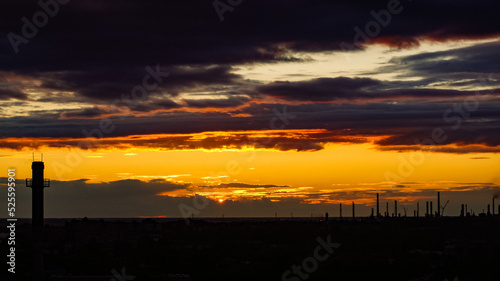 Industrial cityscape at sunset © Daniil