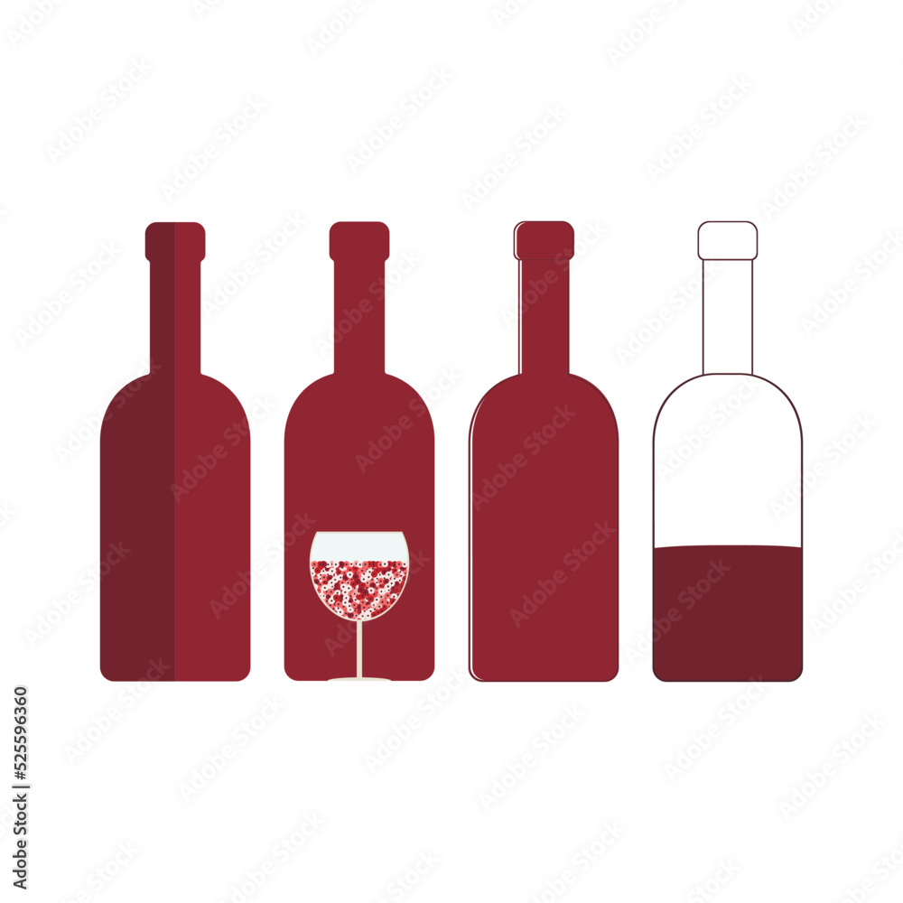 Wine symbol set, logo. Winery, restaurant, drink concept. Wine symbol set, logo. Winery, restaurant, drink concept.