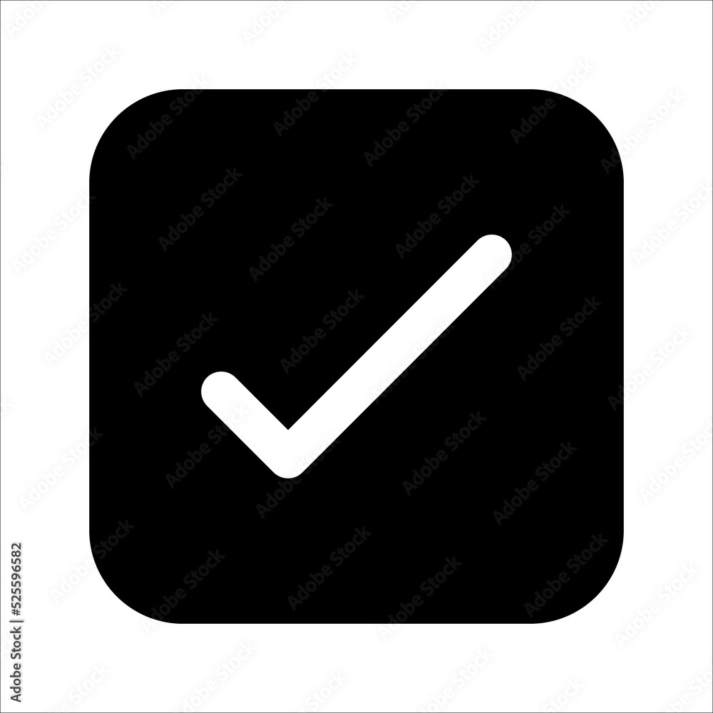 Chek, ok, yes icon approved vector illustration. Check mark icon on white background. Vector illustration Chek, ok, yes icon approved vector illustration. Check mark icon on white background. Vector illustration