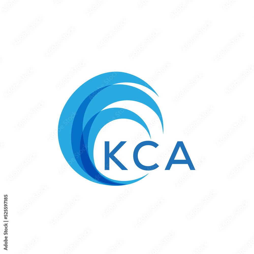 KCA letter logo. KCA blue image on white background. KCA Monogram logo