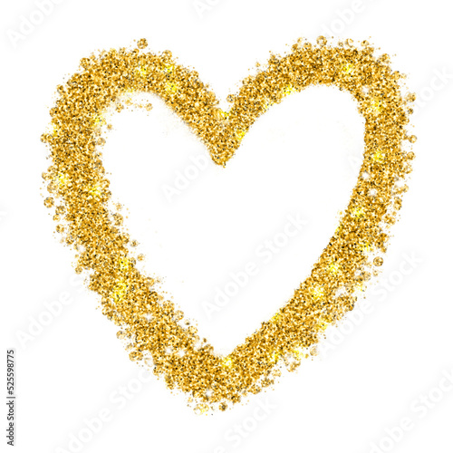 Glitter Gold Heart Frame
