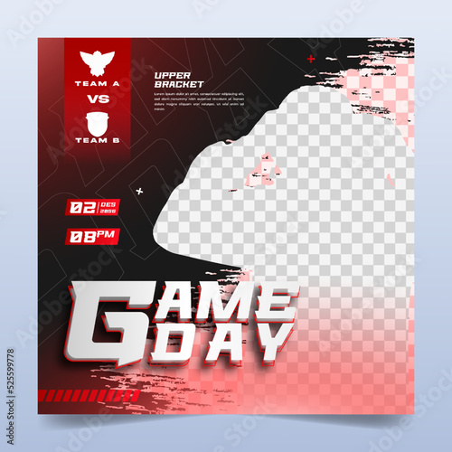 Esport gameday social media instagram post banner template
