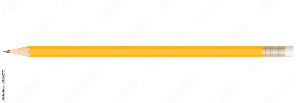 Pencil, eraser and paper. Stationery object set. Pencil, eraser and paper. Stationery object set.