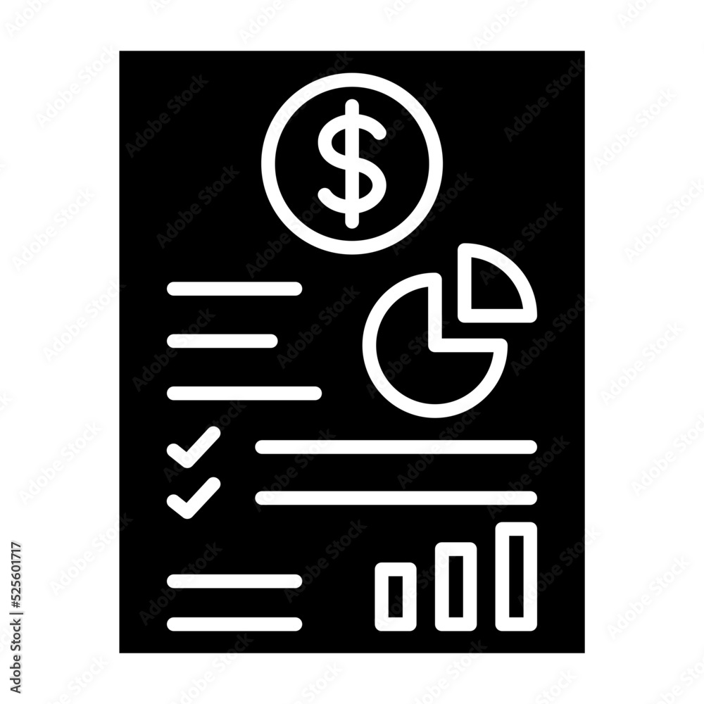 Business Report Glyph Icon