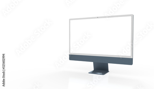 Workspace blank screen desktop computer, Mockup computer