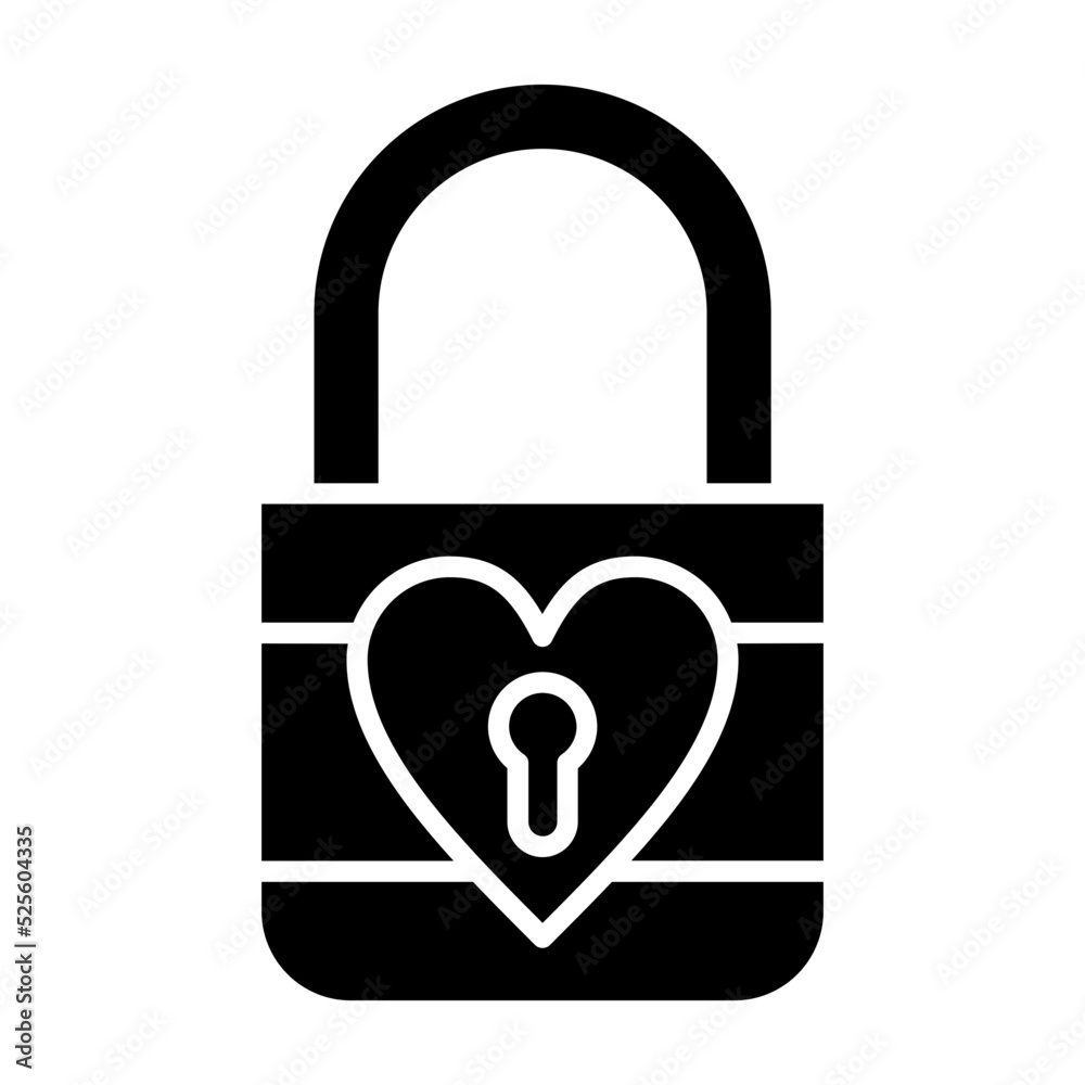 Padlock Glyph Icon