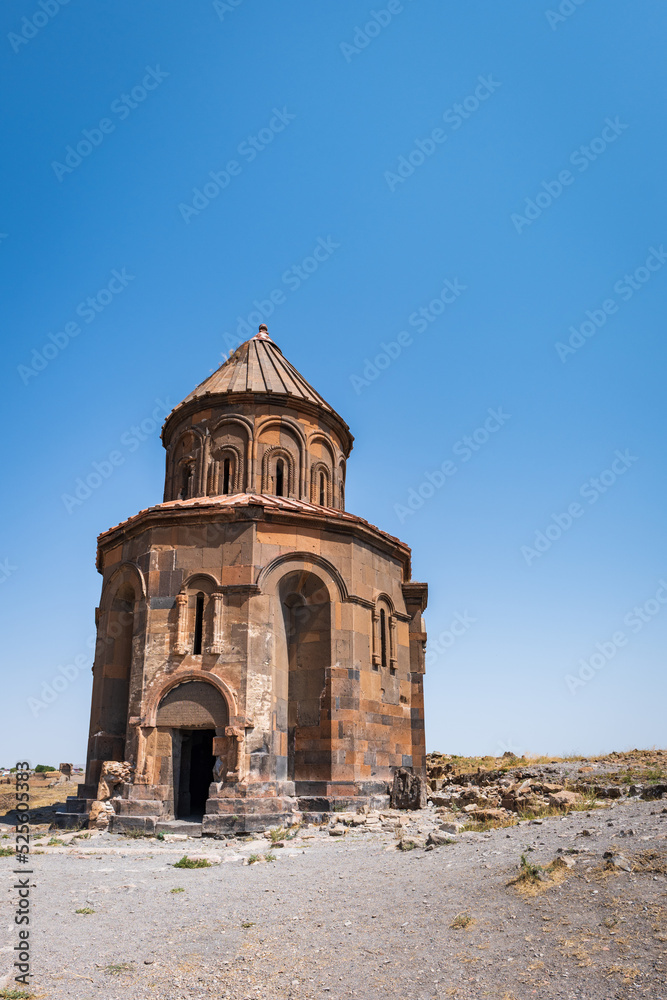 Ani Ancient Ruin near Kars, eastern Turkey. The Church of Saint Gregory in the ruined medieval Armenian city Ani Ani Ancient Ruin near Kars, eastern Turkey. The Church of Saint Gregory in the ruined medieval Armenian city Ani