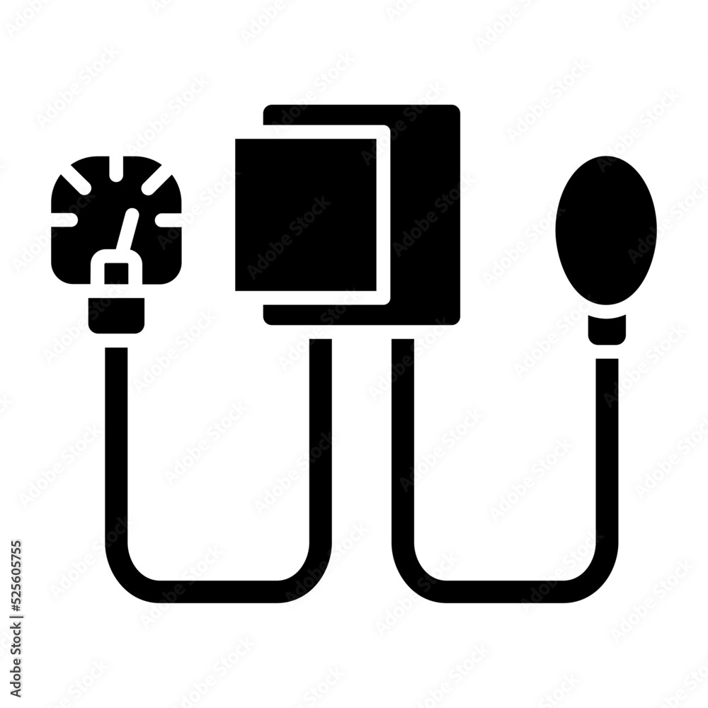 Blood Pressure Glyph Icon