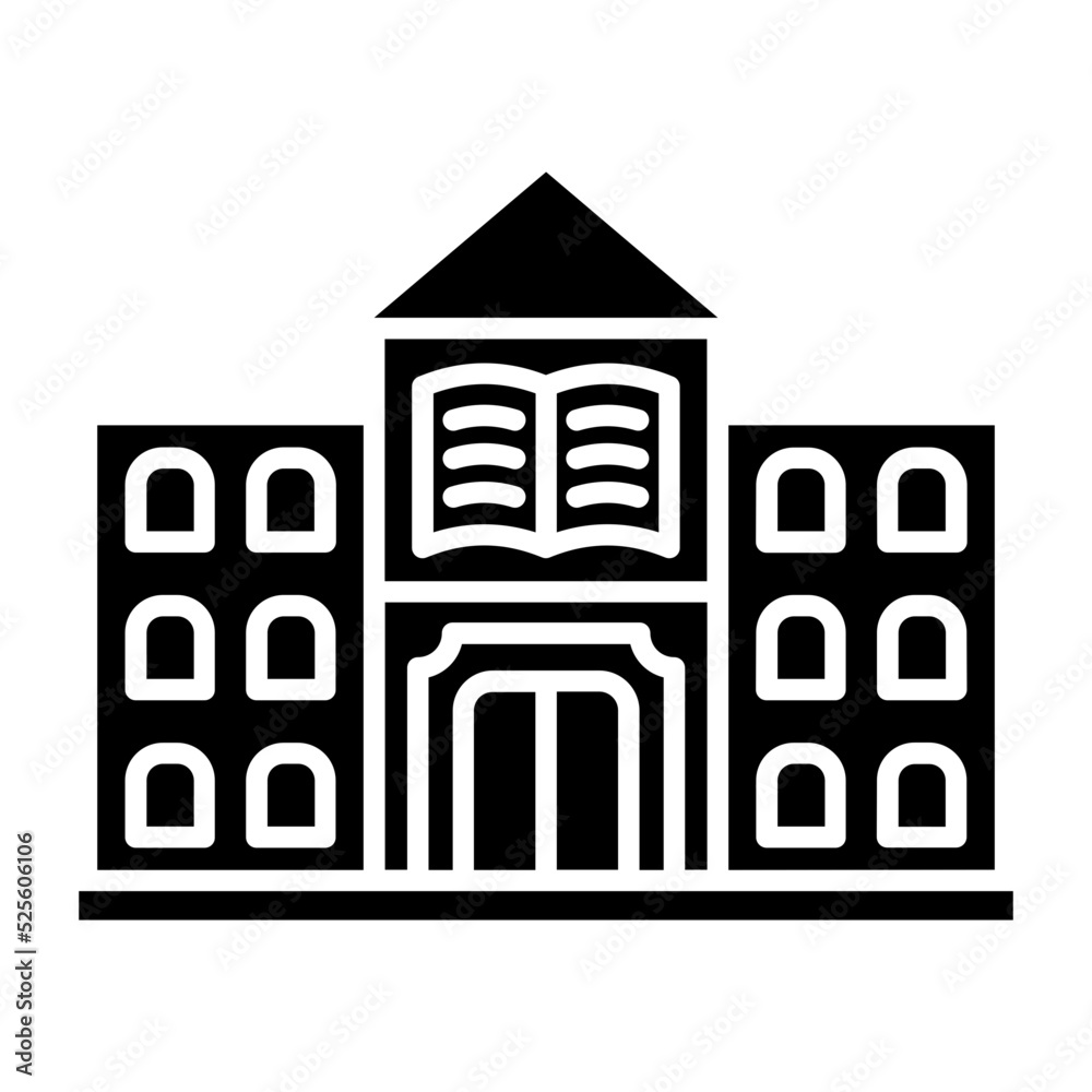 Library Glyph Icon Library Glyph Icon
