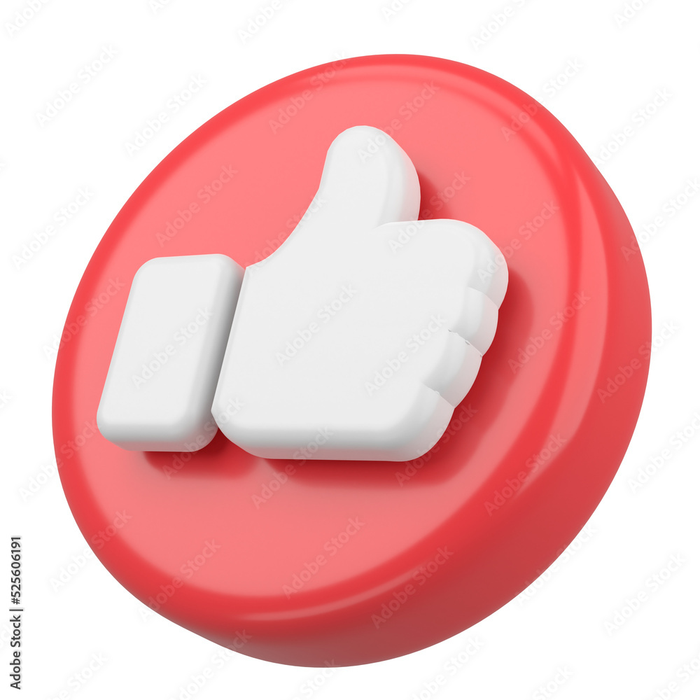 3D like icon. 3D element. 3D like icon. 3D element.