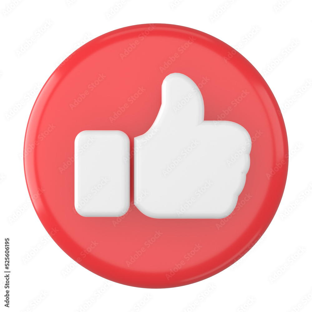 3D like icon. 3D element. 3D like icon. 3D element.