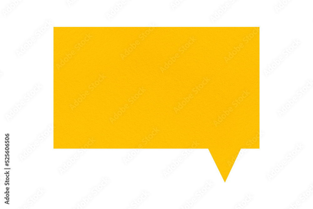 Speech balloon square yellow paper isolated on transparent background. communication bubbles Speech balloon square yellow paper isolated on transparent background. communication bubbles