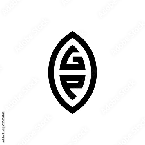 GP bold line geometric initial logo design which is good for branding