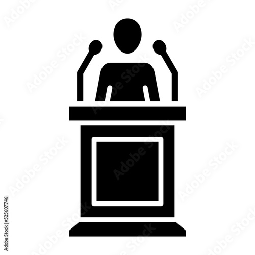 Speech Glyph Icon