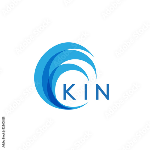 KIN letter logo. KIN blue image on white background. KIN Monogram logo design for entrepreneur and business. . KIN best icon.
