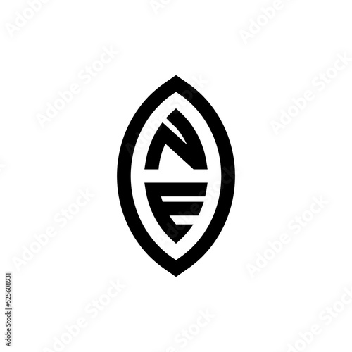 NE bold line geometric initial logo design which is good for branding
