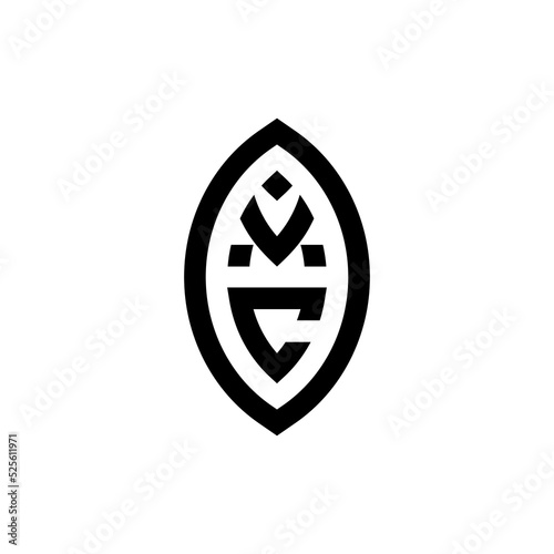 VC bold line geometric initial logo design which is good for branding