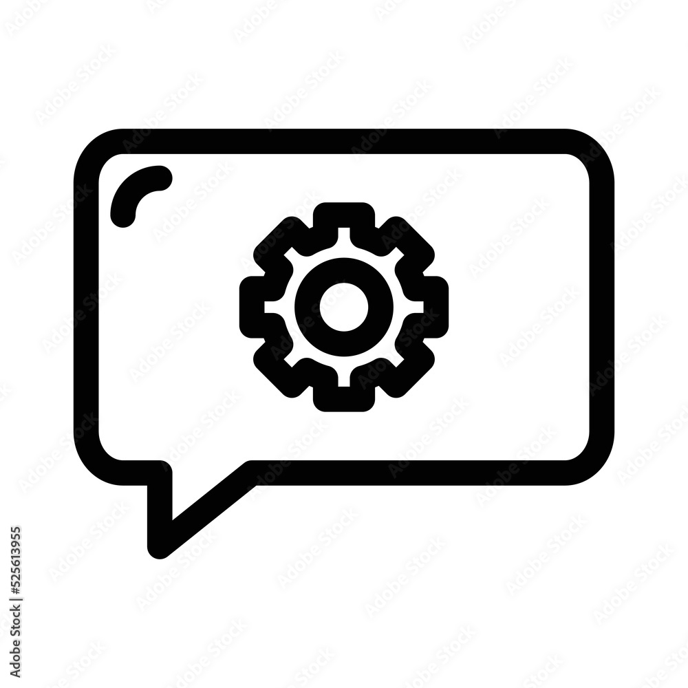 Vector Icons Chat Setting Lineal Style. Pixel Perfect and Editable Stroke. Vector Icons Chat Setting Lineal Style. Pixel Perfect and Editable Stroke.