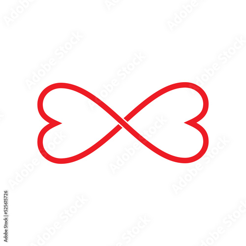 Heart infinity icon. Vector infinite love icon symbol	