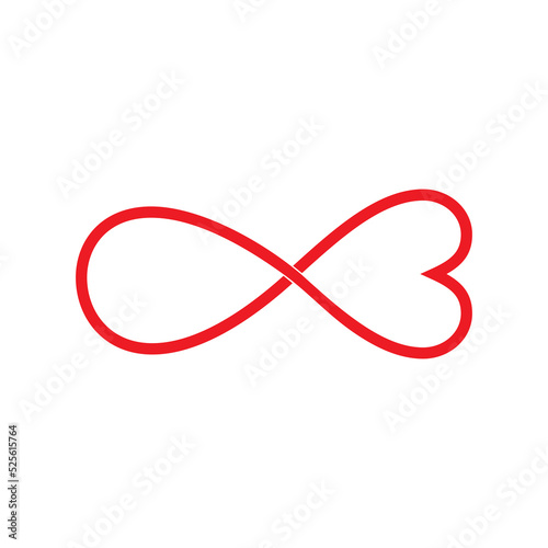 Heart infinity icon. Vector infinite love icon symbol 