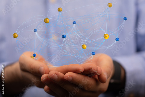 Global network. Blockchain....