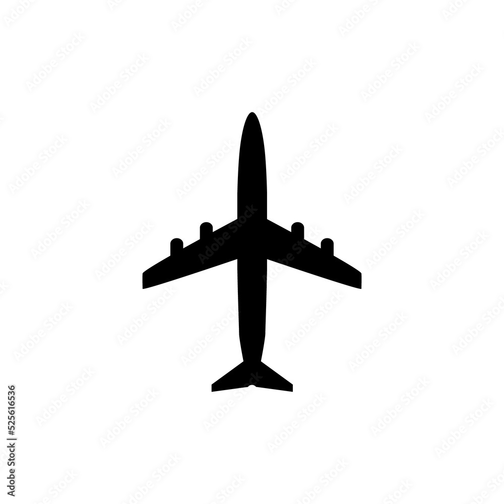 plane icon black png transparent