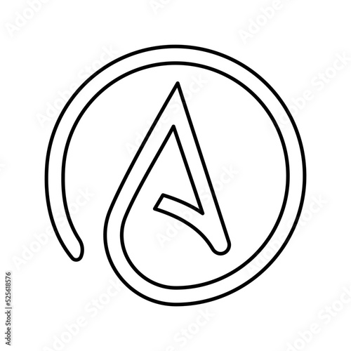 atheism agnosticism line icon vector illustration