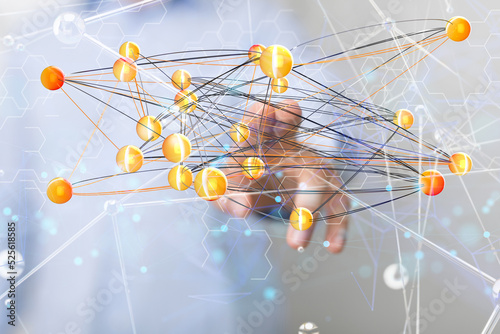 Big data visualization. Network connection structure