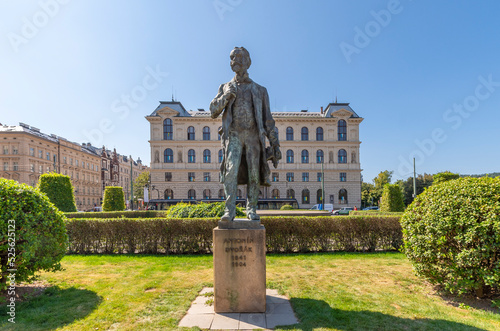 Antonin Dvorak statue view in Prague City photo