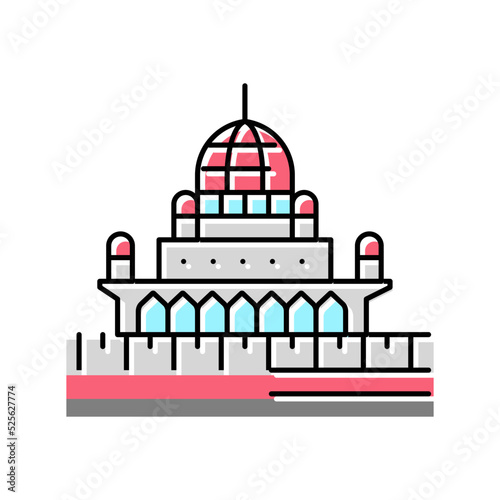 putrajaya building color icon vector illustration
