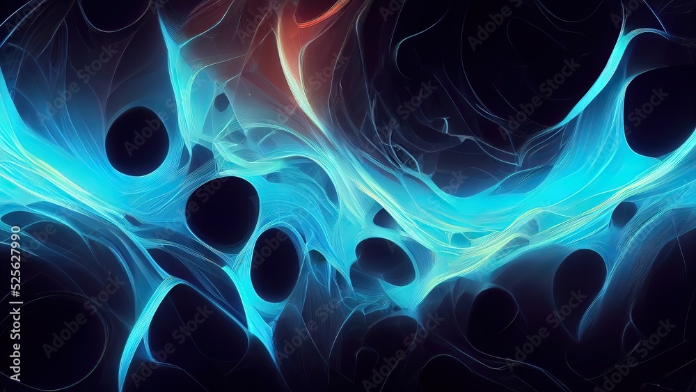 Blue light in space wallpaper. Plasma, textured blue strings textures