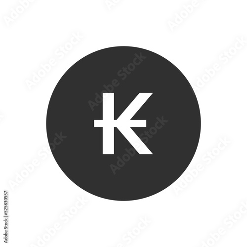 Vector lao kip icon symbol LAK on white background