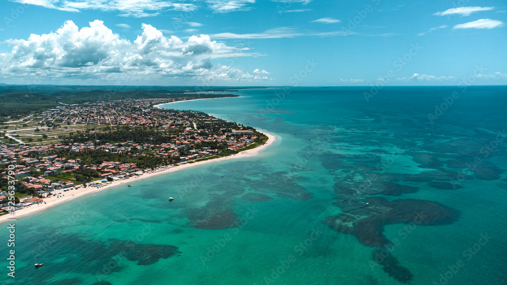 Tamandaré Carneiros Pernambuco Praia Litoral Paraíso Tropical Pernambucano Paradisíaco Coqueiro Mar Areia Ilha Céu Oceano Paisagem Drone Brasil Viagem Turismo Férias Verão