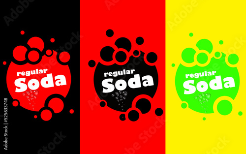 soda bottle label in red black and yellow