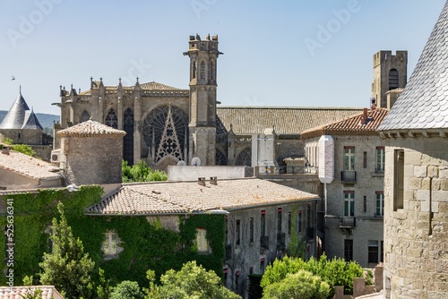 Saint Nazaire Basilica inside Carcassonne medieval fortified city in southern France photo