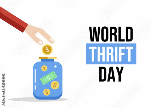 World thrift day illustration