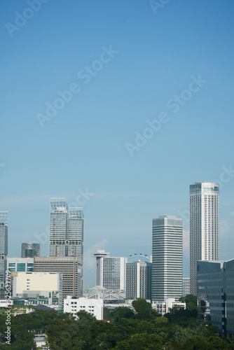 low angle view of singapore city buildings. © Towfiqu Barbhuiya 