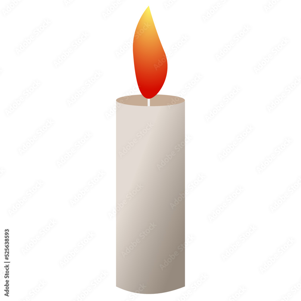 Burning candle in vector illustration Burning candle in vector illustration