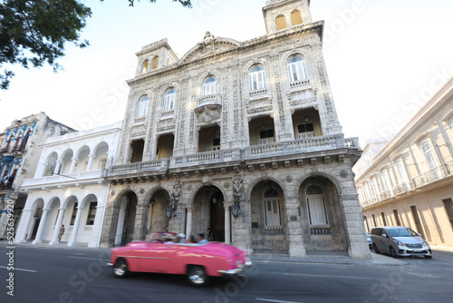 Old american cars, Calle San Lázaro, Havana, Cuba photo