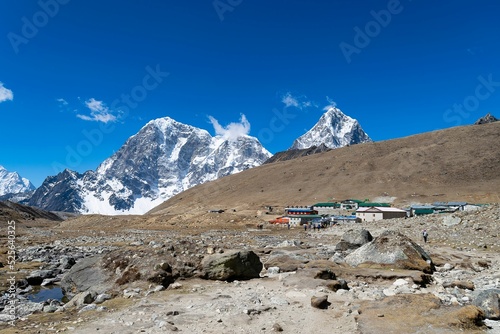 Beautiful view of Lobuche, Everest Base Camp trek, Nepal photo