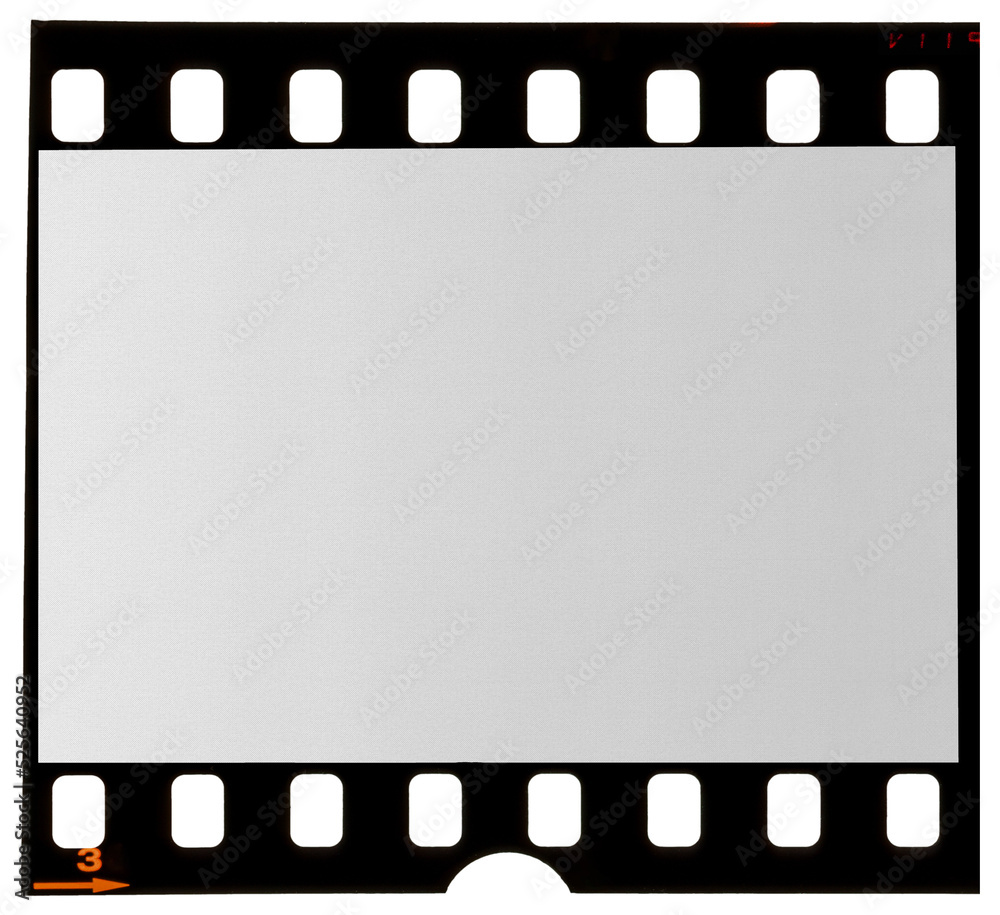 single empty 35mm film dia frame isolated