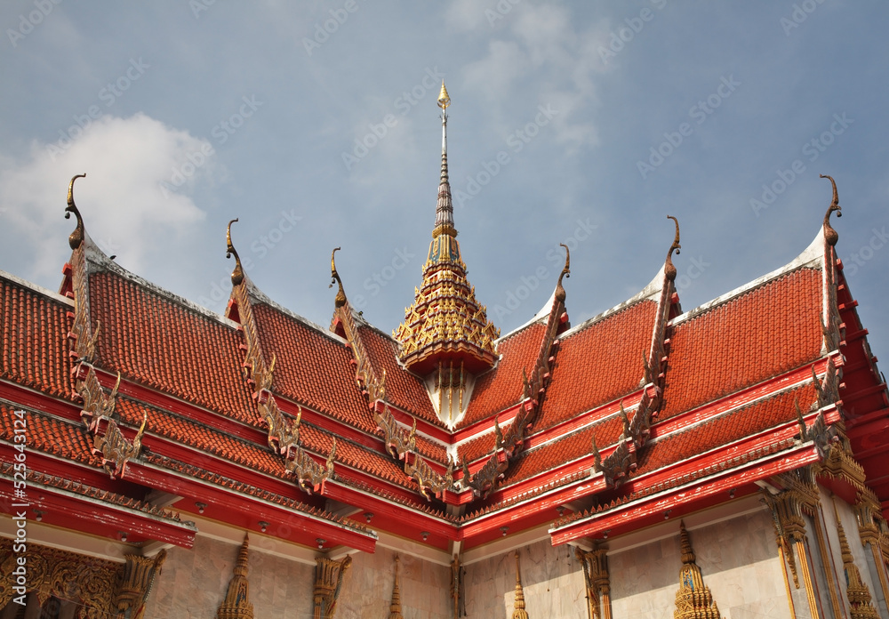 Fototapeta premium Wat Chalong (Wat Chaithararam) temple in Chalong subdistrict. Phuket province. Thailand