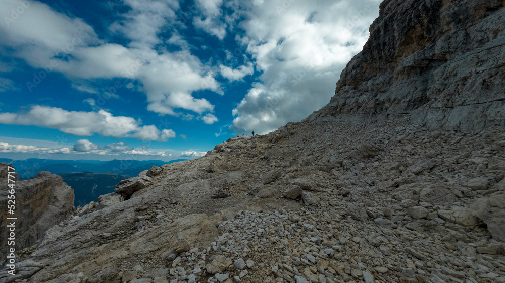 climbing the via ferrata 