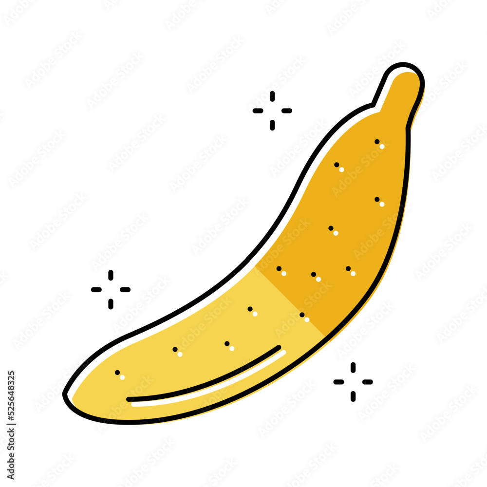 banana jelly candy gummy color icon vector illustration
