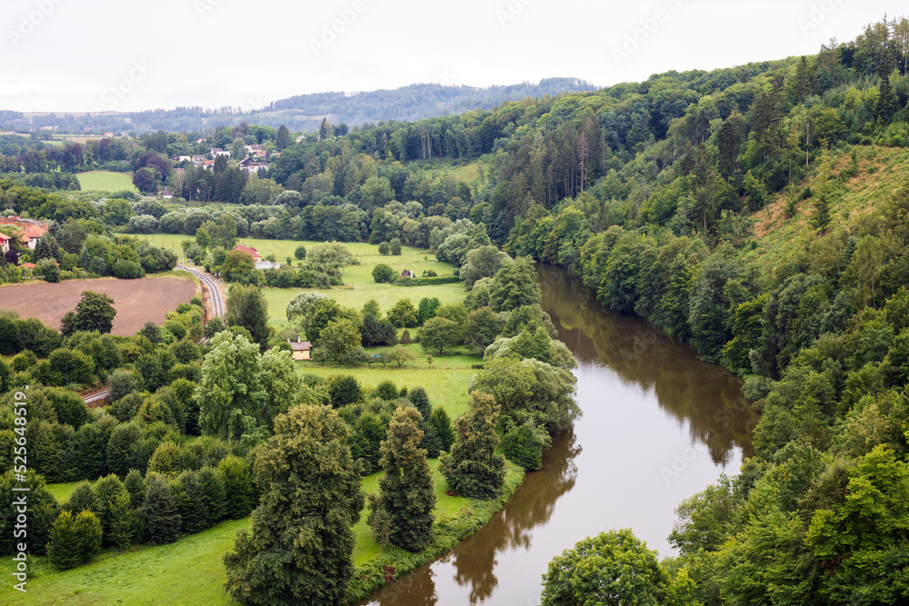 rural landscape on summer day, vew from above rural landscape on summer day, vew from above