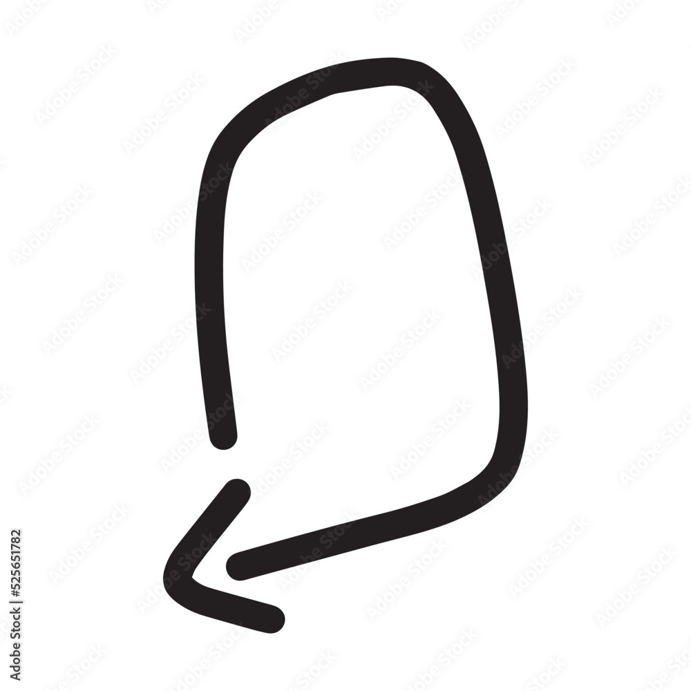 Arrow symbol hand drawn icon vector for web and application in a flat color glyph pictogram illustration Arrow symbol hand drawn icon vector for web and application in a flat color glyph pictogram illustration
